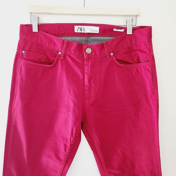 ZARA burgundy skinny fit pants - Picture 2 of 7